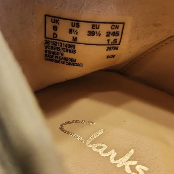 Clarks Pure Tone Natural Canvas Loafers Size 8.5 - Picture 8 of 9